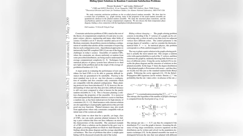 Hiding Quiet Solutions in Random Constraint Satisfaction Problems