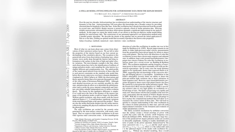 A Stellar Model-fitting Pipeline for Asteroseismic Data from the Kepler   Mission
