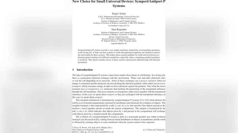 New Choice for Small Universal Devices: Symport/Antiport P Systems