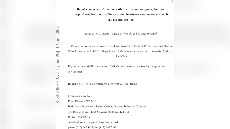Rapid emergence of co-colonization with community-acquired and   hospital-acquired methicillin-resistant Staphylococcus aureus strains in the   hospital setting