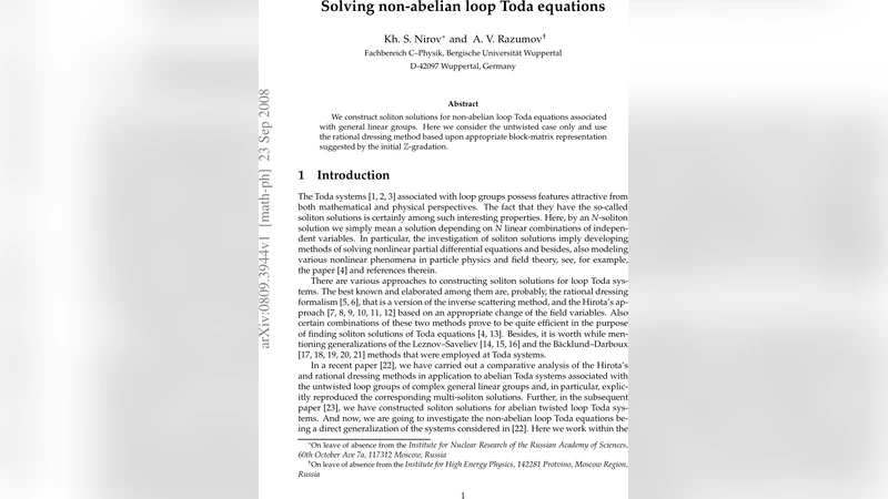 Solving non-abelian loop Toda equations