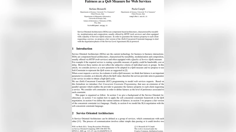 Fairness as a QoS Measure for Web Services