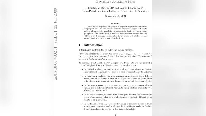 Bayesian two-sample tests