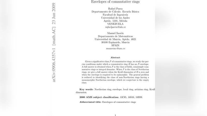 Envelopes of commutative rings