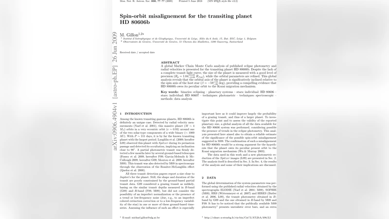 Spin-orbit misalignement for the transiting planet HD 80606b
