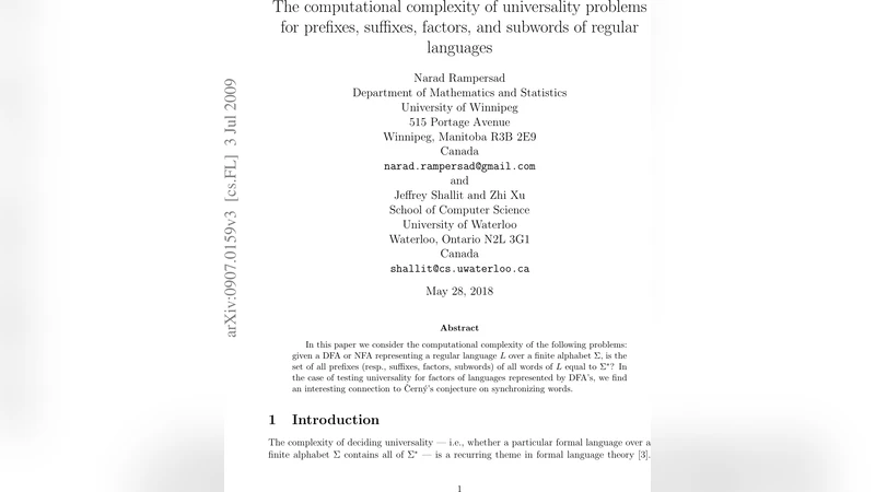 The computational complexity of universality problems for prefixes,   suffixes, factors, and subwords of regular languages