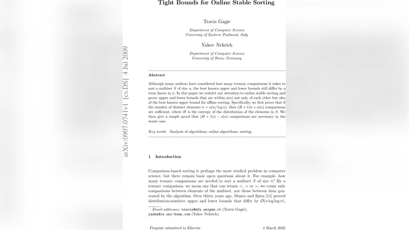 Tight Bounds for Online Stable Sorting