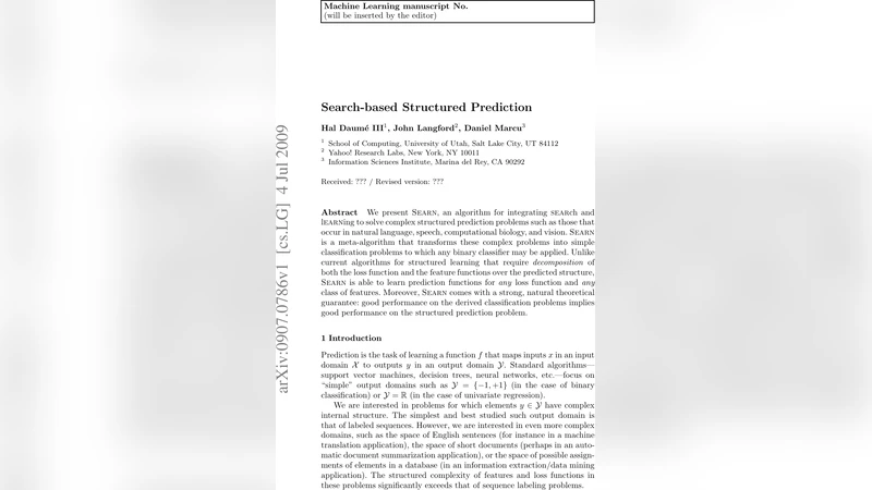 Search-based Structured Prediction