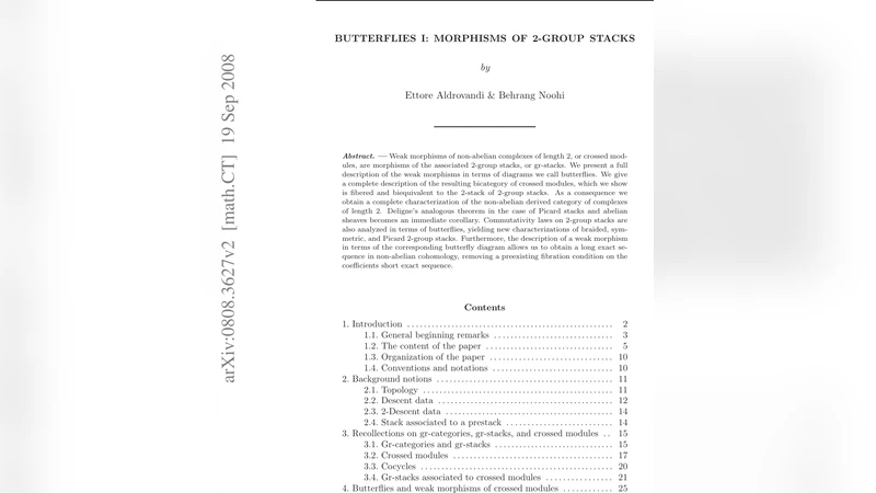 Butterflies I: morphisms of 2-group stacks