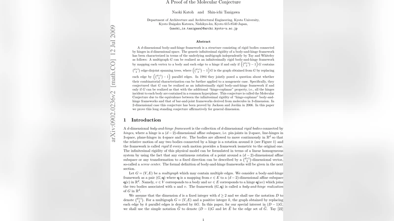 A Proof of the Molecular Conjecture