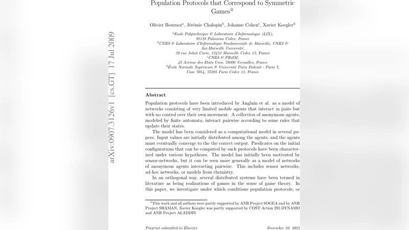 Population Protocols that Correspond to Symmetric Games