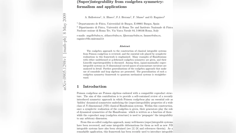 (Super)integrability from coalgebra symmetry: formalism and applications