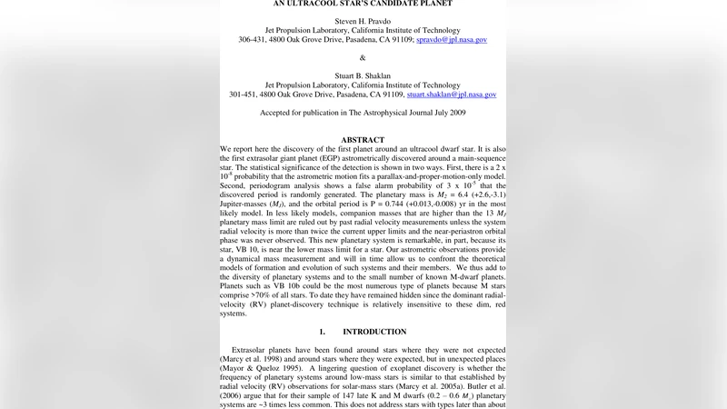 An Ultracool Stars Candidate Planet