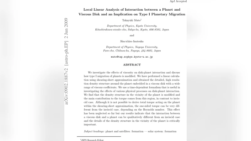Local Linear Analysis of Interaction between a Planet and Viscous Disk   and an Implication on Type I Planetary Migration