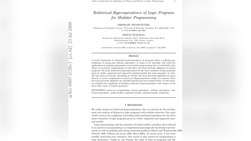 Relativized hyperequivalence of logic programs for modular programming