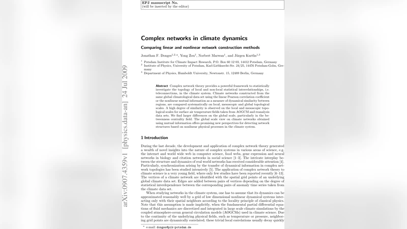 Complex networks in climate dynamics - Comparing linear and nonlinear   network construction methods