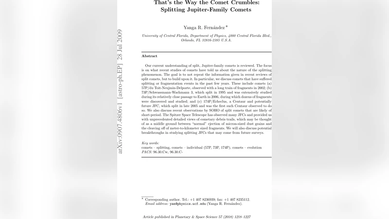 Thats the way the comet crumbles: Splitting Jupiter-family comets