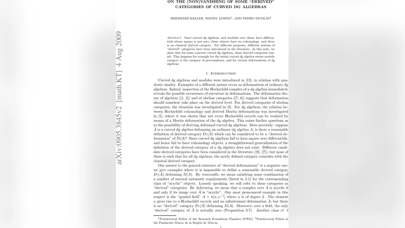 On the (non)vanishing of some "derived" categories of curved dg algebras