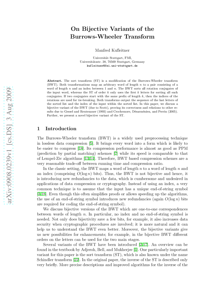 On Bijective Variants of the Burrows-Wheeler Transform