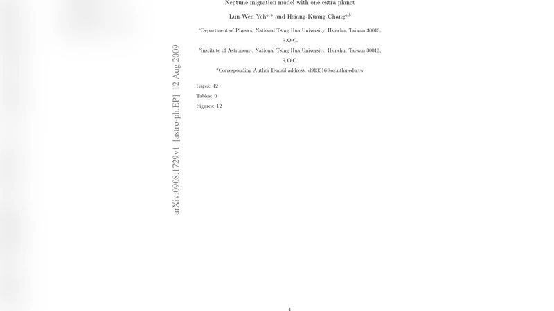 Neptune migration model with one extra planet