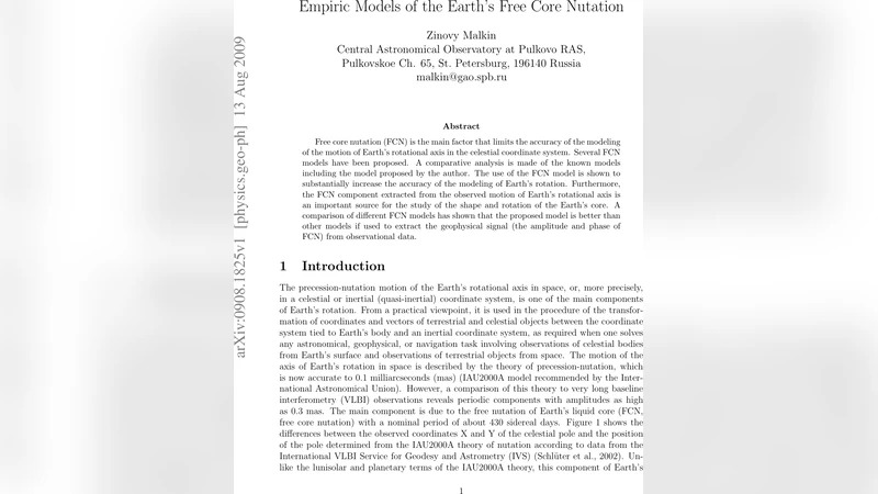 Empiric Models of the Earths Free Core Nutation