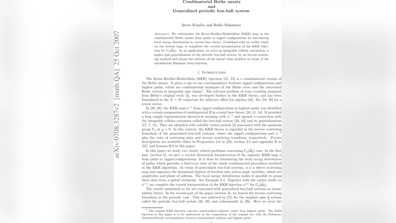 Combinatorial Bethe ansatz and generalized periodic box-ball system