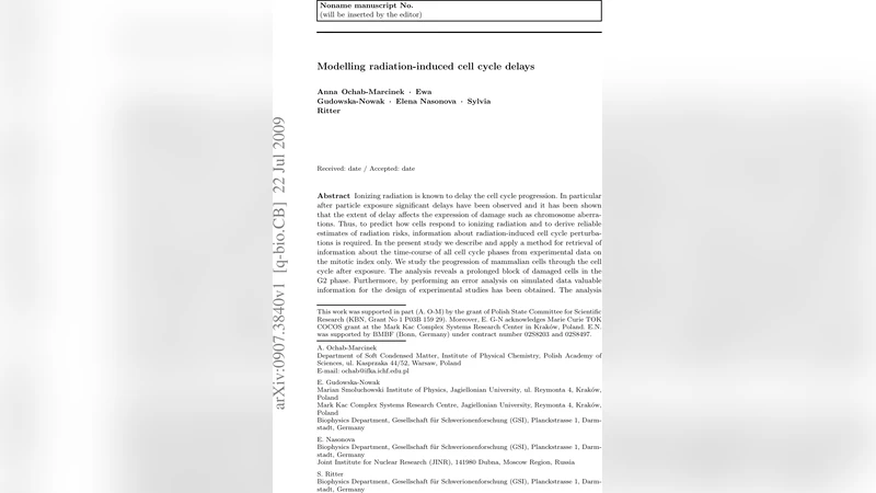 Modelling radiation-induced cell cycle delays