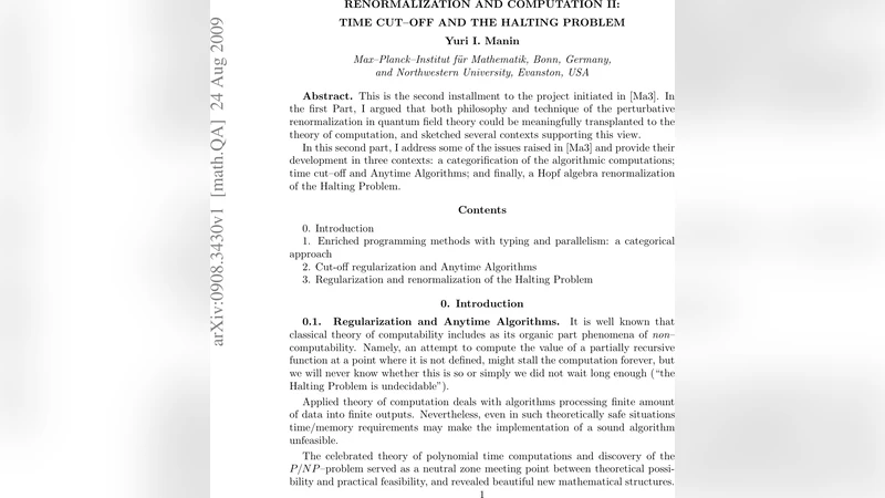 Renormalization and Computation II: Time Cut-off and the Halting Problem