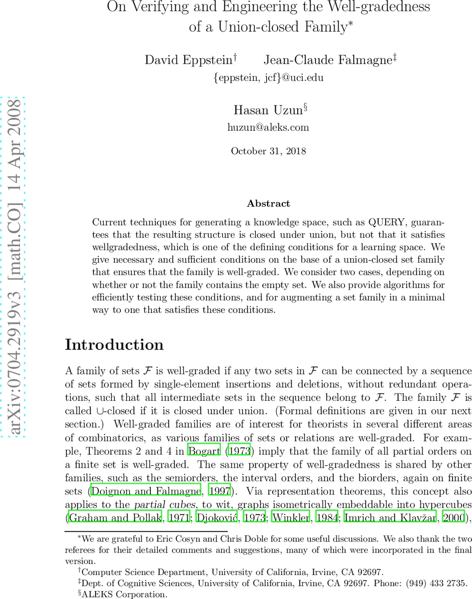 On Verifying and Engineering the Well-gradedness of a Union-closed   Family