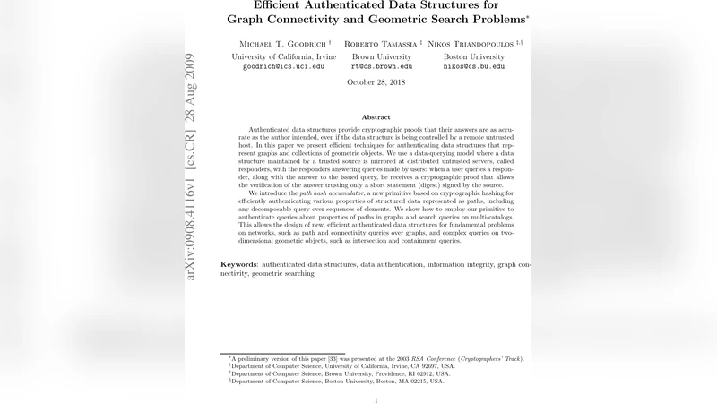 Efficient Authenticated Data Structures for Graph Connectivity and   Geometric Search Problems