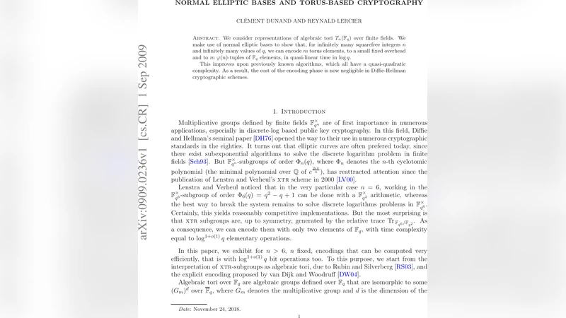 Normal Elliptic Bases and Torus-Based Cryptography