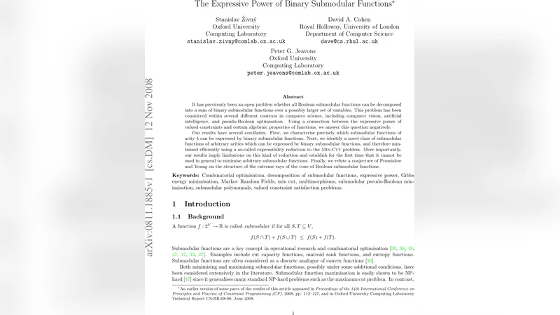 The Expressive Power of Binary Submodular Functions