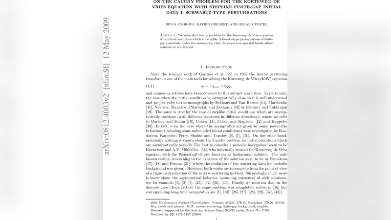 On the Cauchy Problem for the Korteweg-de Vries Equation with Steplike   Finite-Gap Initial Data I. Schwartz-Type Perturbations
