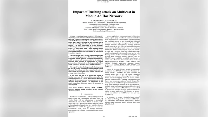 Impact of Rushing attack on Multicast in Mobile Ad Hoc Network
