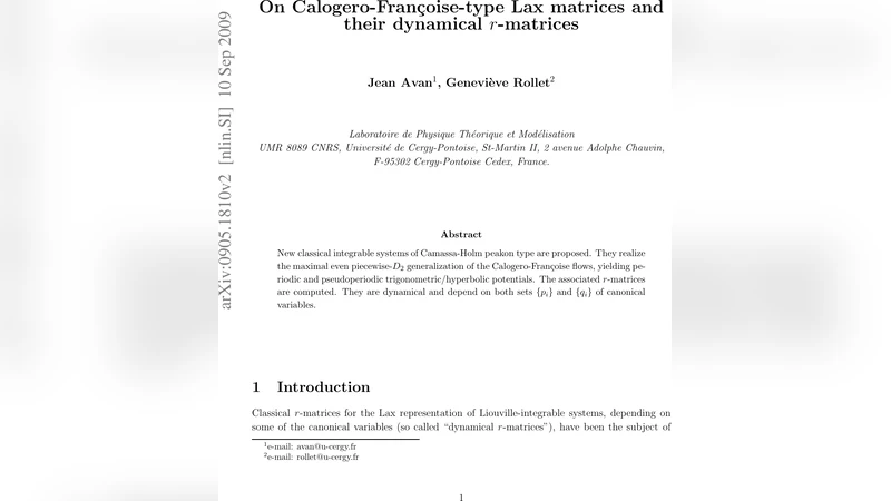 On Calogero-Francoise-type Lax matrices and their dynamical r-matrices