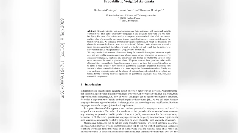 Probabilistic Weighted Automata