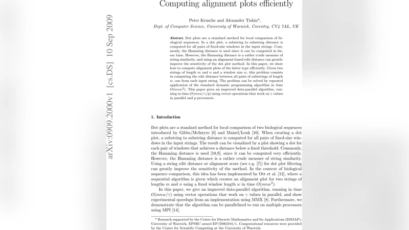 Computing alignment plots efficiently