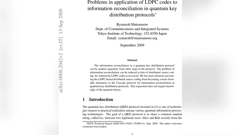 Problems in application of LDPC codes to information reconciliation in   quantum key distribution protocols