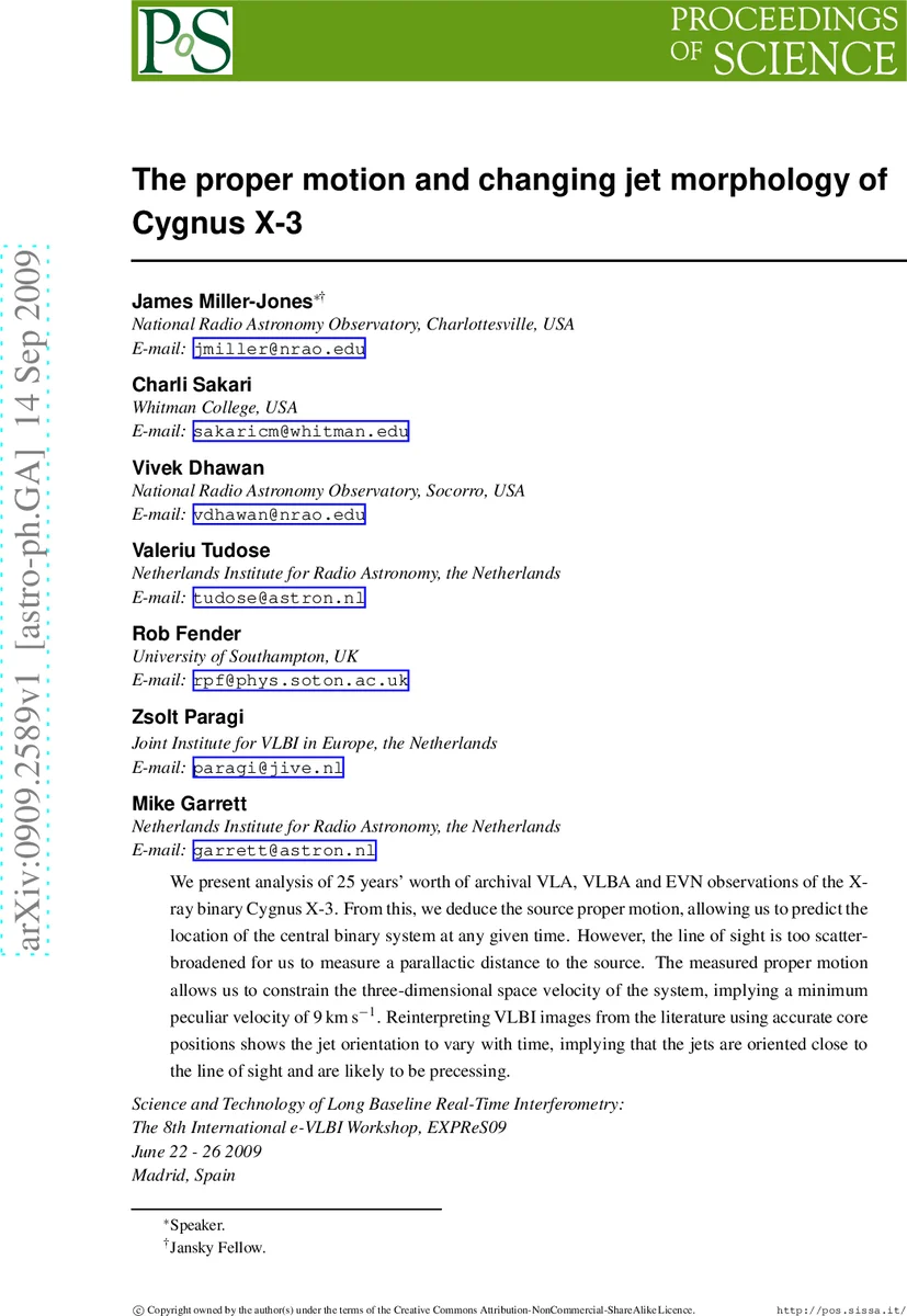 The proper motion and changing jet morphology of Cygnus X-3