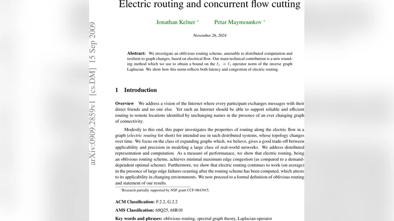Electric routing and concurrent flow cutting