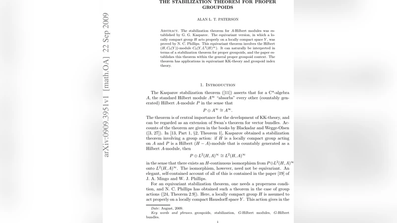 The stabilization theorem for proper groupoids