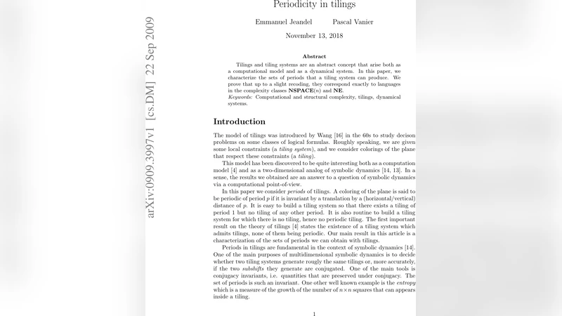 Periodicity in tilings