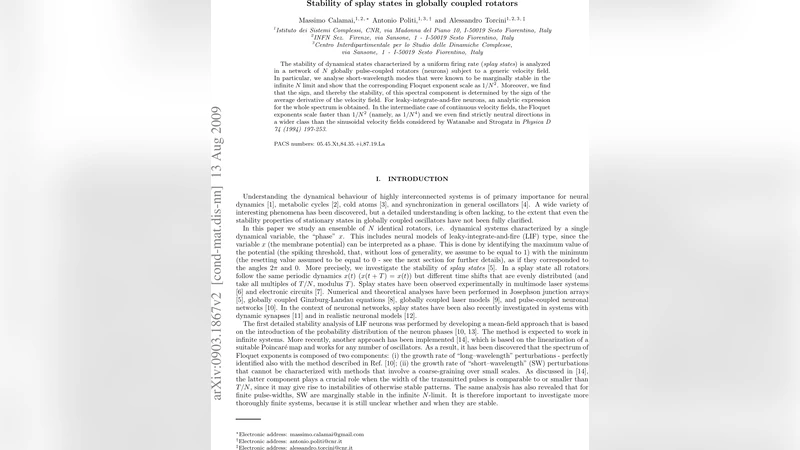 Stability of splay states in globally coupled rotators
