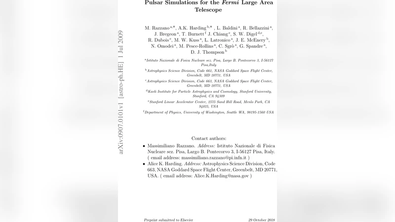 Pulsar Simulations for the Fermi Large Area Telescope