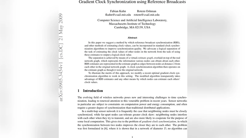 Gradient Clock Synchronization using Reference Broadcasts