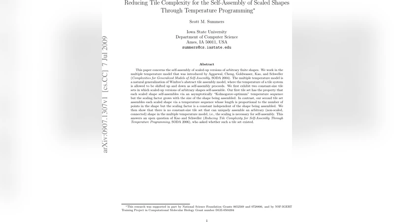 Reducing Tile Complexity for the Self-Assembly of Scaled Shapes Through   Temperature Programming