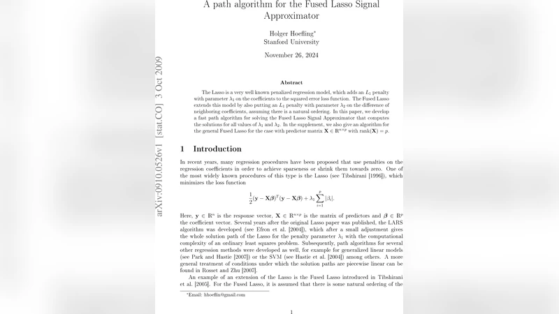 A path algorithm for the Fused Lasso Signal Approximator