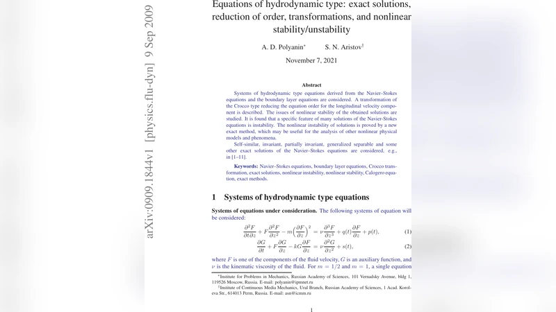 Equations of hydrodynamic type: exact solutions, reduction of order,   transformations, and nonlinear stability/unstability