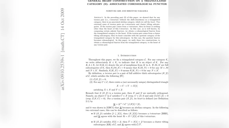 General heart construction on a triangulated category (II): Associated   cohomological functor