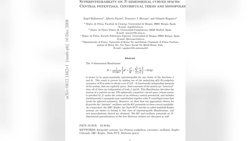 Superintegrability on N-dimensional curved spaces: Central potentials,   centrifugal terms and monopoles